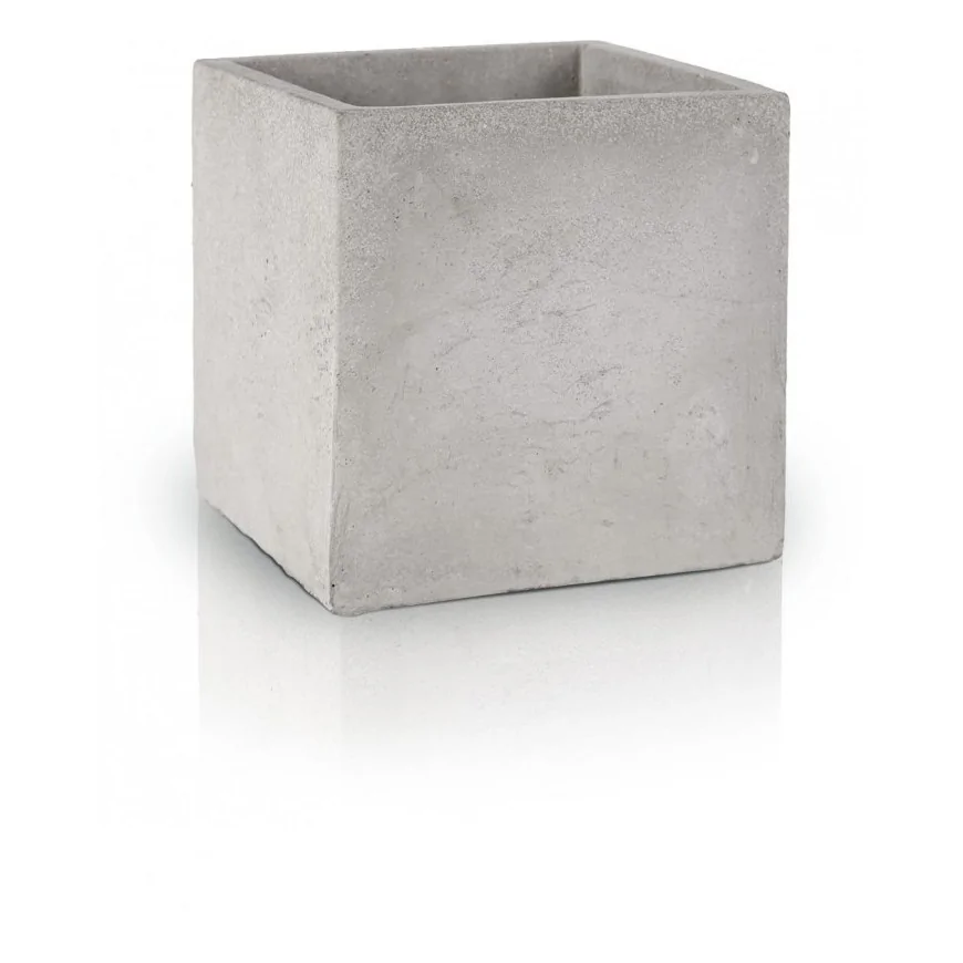 Osłonka doniczka betonowa szara kostka 10 x10,5 cm