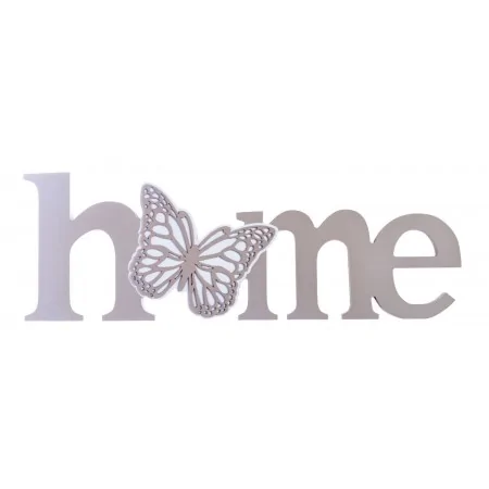 Napis HOME do postawienia z motylkiem 36 cm 