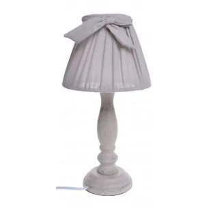Lampka Lampa nocna z kokardką beżowa vintage