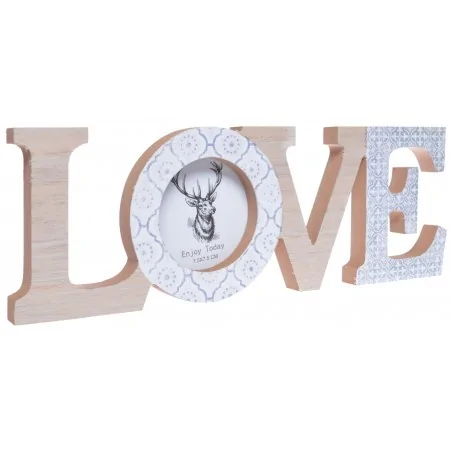 Napis LOVE z ramką na zdjęcie dekoracja skandynawska 30 cm 