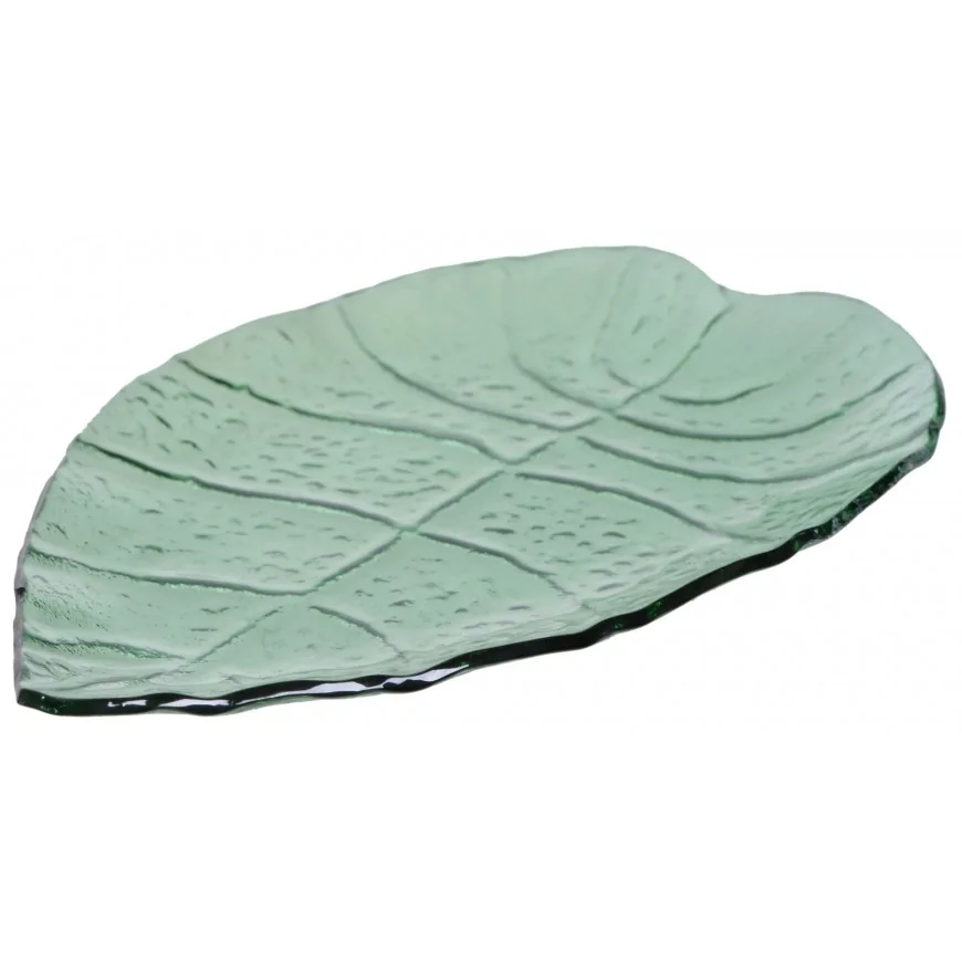 Półmisek zielony liść talerz patera 25x17 cm