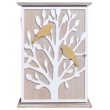 Szafka na klucze drewniana skrzynka z ptaszkami 29,5x21 cm 