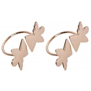 Serwetnik metalowy obrączka na serwetkę złote serca 4 szt.