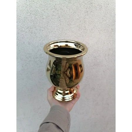 Wazon ceramiczny złota URNA 21 cm 