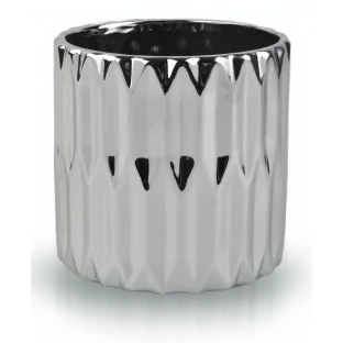 Osłonka ceramiczna srebrna cylinder