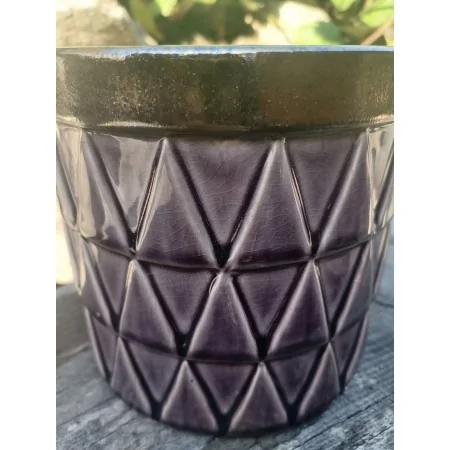 Osłonka ceramiczna fioletowy mosiądz 14x14 cm 