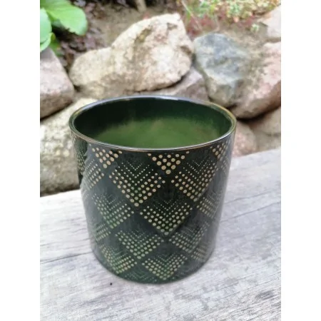 Osłonka ceramiczna zielona 13x13 cm /wz1/