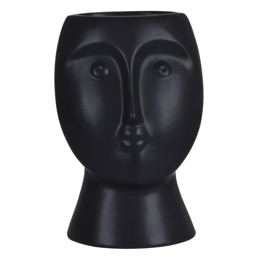 Wazon ceramiczny czarna głowa 17 cm