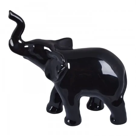 Słoń słonik czarny ceramiczny figurka 15 cm