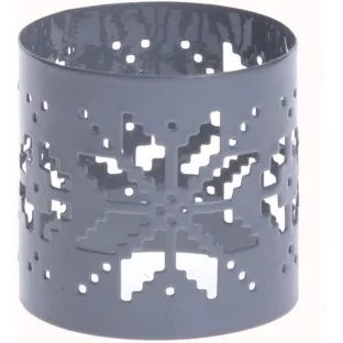 Obrączka na serwetkę szara metalowa świąteczna