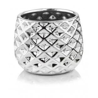 Osłonka srebrna doniczka glamour 15 cm