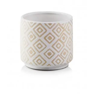 Osłonka biała z beżowym wzorem 13x13,5