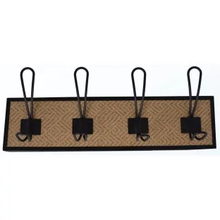 Wieszak ścienny BOHO metalowy 4 haki 40 cm