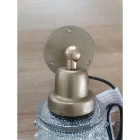 Kinkiet ścienny mosiądz stare złoto vintage 22 cm POWYSTAWA