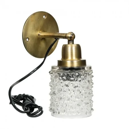 Kinkiet ścienny lampa mosiądz stare złoto 22 cm