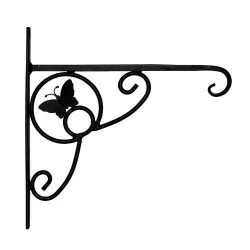 Uchwyt metalowy do doniczki kwiatów z motylem