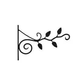 Uchwyt metalowy do doniczki kwiatów z listkami