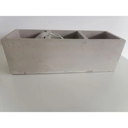 Osłonka szara doniczka betonowa dzielona na 3 kwiaty Osłonka szara doniczka betonowa dzielona na 3 kwiaty