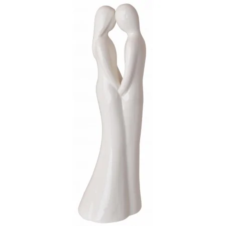 Para zakochanych biała figurka ceramiczna 16,5 cm