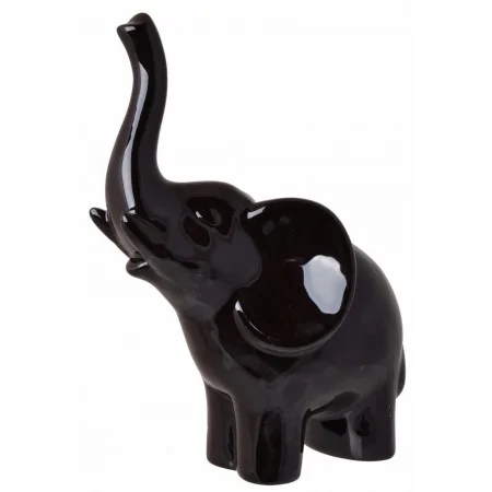Słoń czarny figurka słonia na szczęście 17 cm