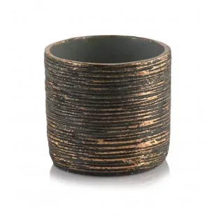 Osłonka miedziana szara rustykalna 13x13 cm