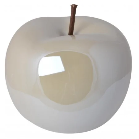 Jabłko beżowe ceramiczne figurka do dekoracji 12 cm
