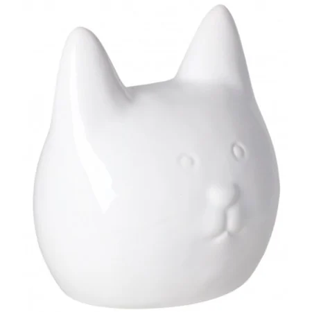 Skarbonka kot biała ceramiczna 12 cm