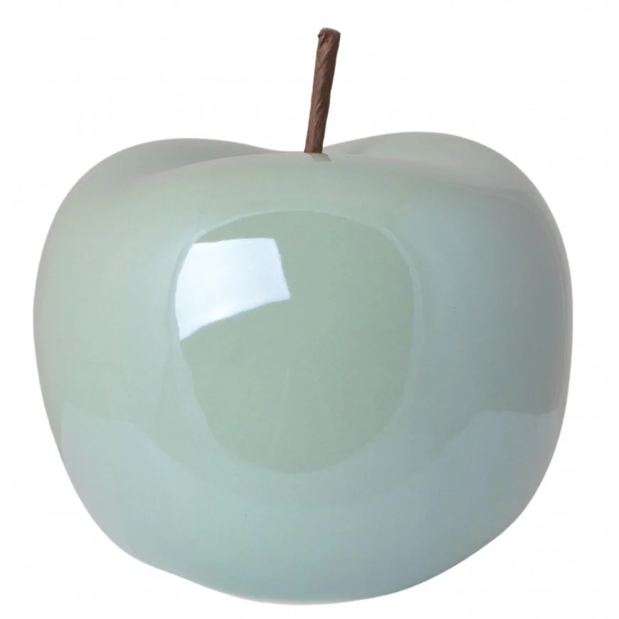 Jabłko zielone ceramiczne figurka 12 cm