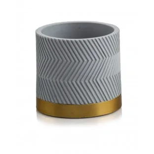 Osłonka betonowa ze złotym paskiem szara 13,5