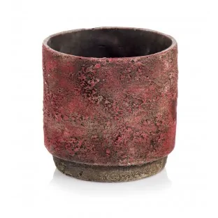 Osłonka bordowa rustic doniczka 13 cm