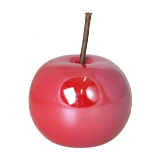 Jabłko czerwone perłowe figurka do dekoracji 8 cm