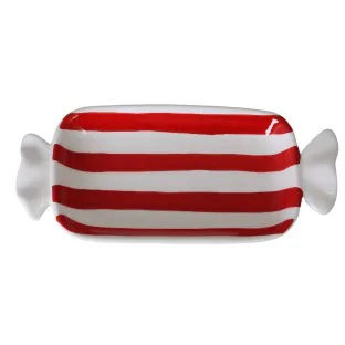 Talerz na słodycze półmisek cukierek w paski 25 cm