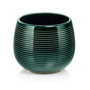 Osłonka zielona doniczka kula 14 cm
