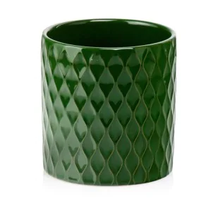 Osłonka zielona ceramiczna cylinder 13 cm