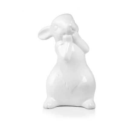 Króliczek wielkanocny biały figurka dekoracja 13 cm
