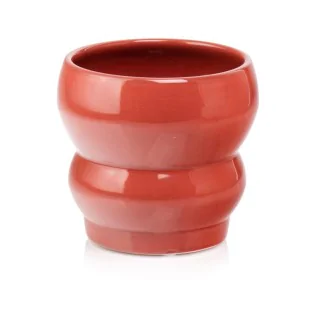 Osłonka czerwona ceramiczna doniczka 13 cm