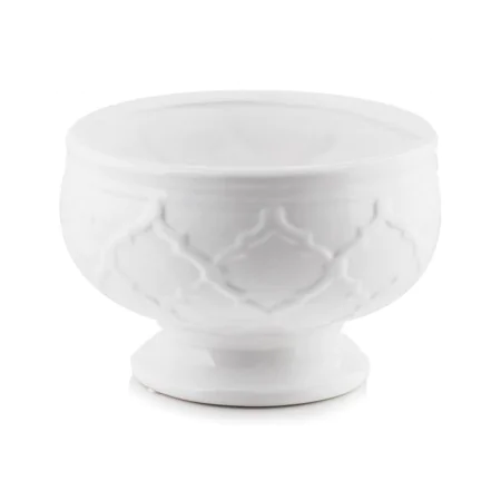 Biała misa osłonka ceramiczna pod stroik 23 cm