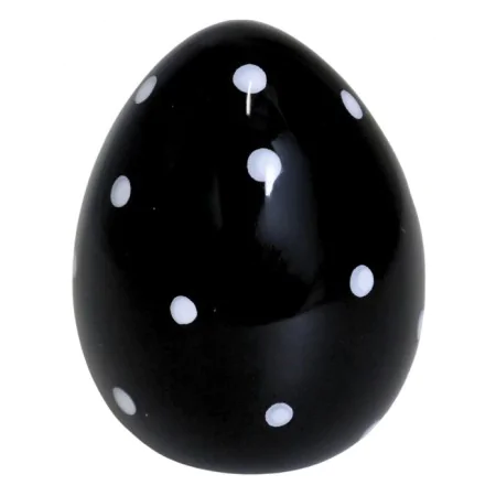 Jajko wielkanocne czarne w kropki duże 18 cm