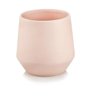 Osłonka różowa matowa gładka ceramiczna 13 cm