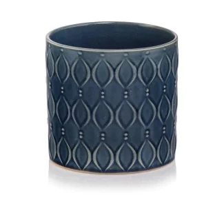 Osłonka niebieska kobaltowa z wzorem 15 cm a