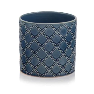 Osłonka niebieska kobaltowa z wzorem 15 cm c