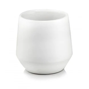 Osłonka biała matowa gładka ceramiczna 13 cm