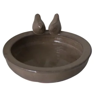 Poidło dla ptaków poidełko beżowe ceramiczne 29 cm