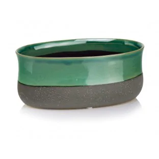 Osłonka owalna turkusowa cieniowana vintage 25,5 cm