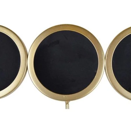 Wieszak metalowy czarno-złoty 3 haki 31x18