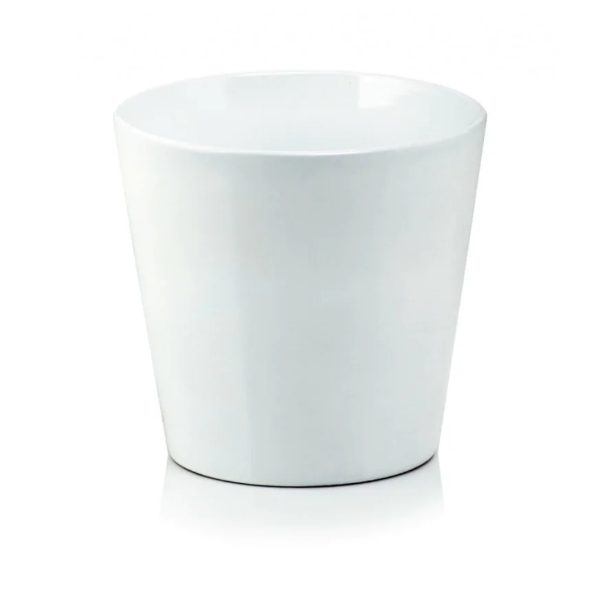 Osłonka biała doniczka ceramiczna 20 cm