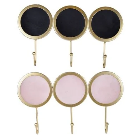 Wieszak metalowy różowo-złoty 3 haki 31x18