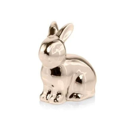 Króliczek złoty wielkanocny ceramiczny mały 9 cm