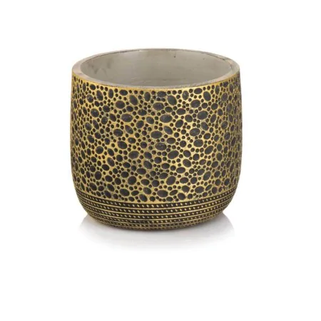 Osłonka szaro złota betonowa mosiądz 11 cm