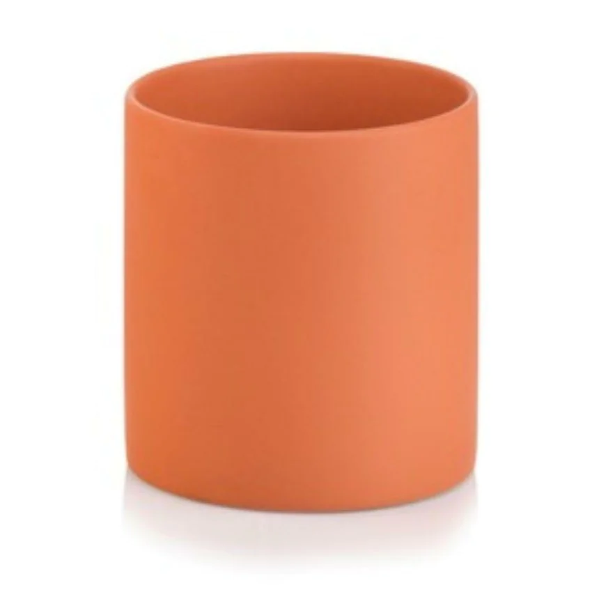 Osłonka pomarańczowa matowa ceramiczna walec 13 cm
